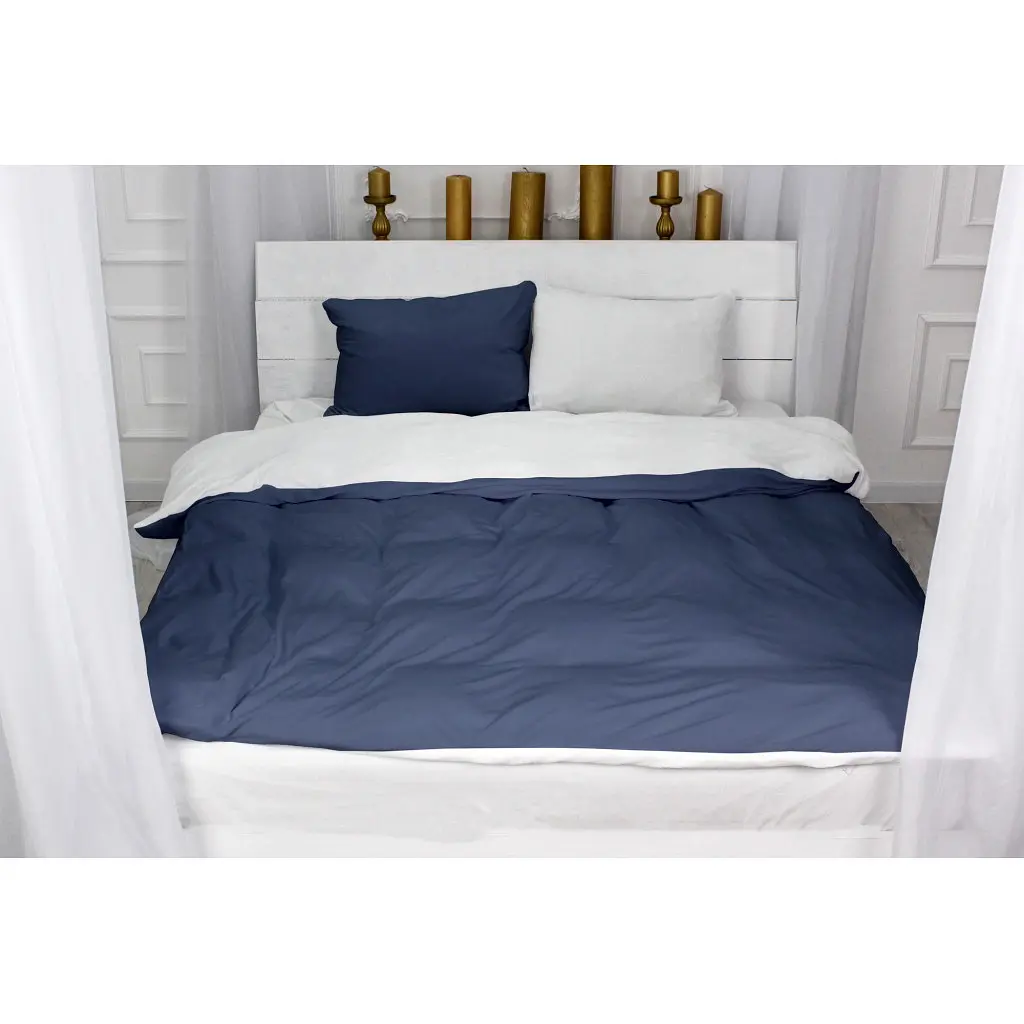 Постільна білизна MirSon Велюр Winter Frost 28-0001 + 28-0006 Bellflower Velvet 2х160х220 (2200004004662)