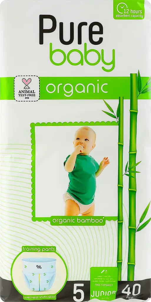 Підгузки-трусики Pure Baby Jumbo Organic 5 (11-18 кг) 40 шт. - фото 7