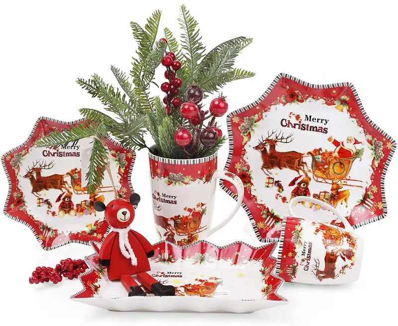 Тарелка BonaDi фарфоровая С Рождеством! Ø20.5 см kuh0009317 - фото 2