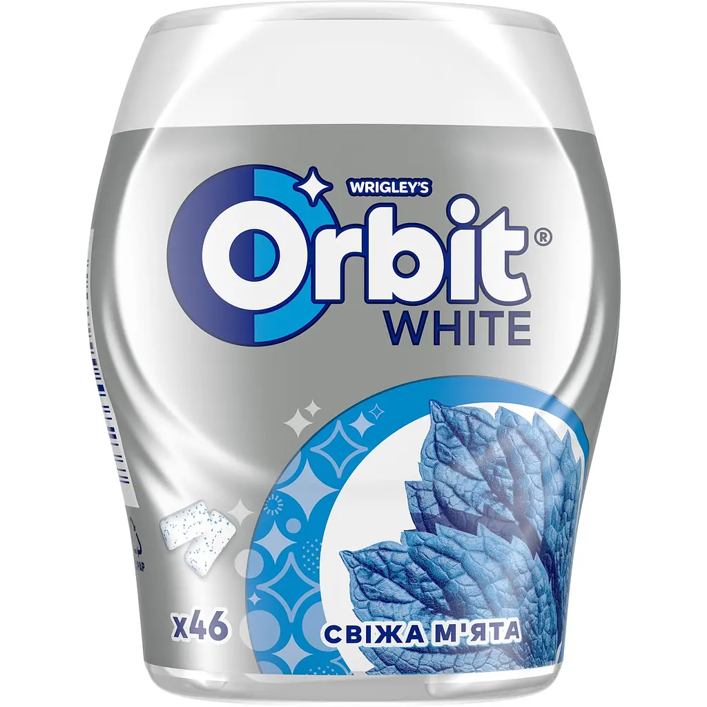 Резинка жевательная Orbit White Bottle Свежая мята 640 г (10 шт. х 64 г) - фото 2