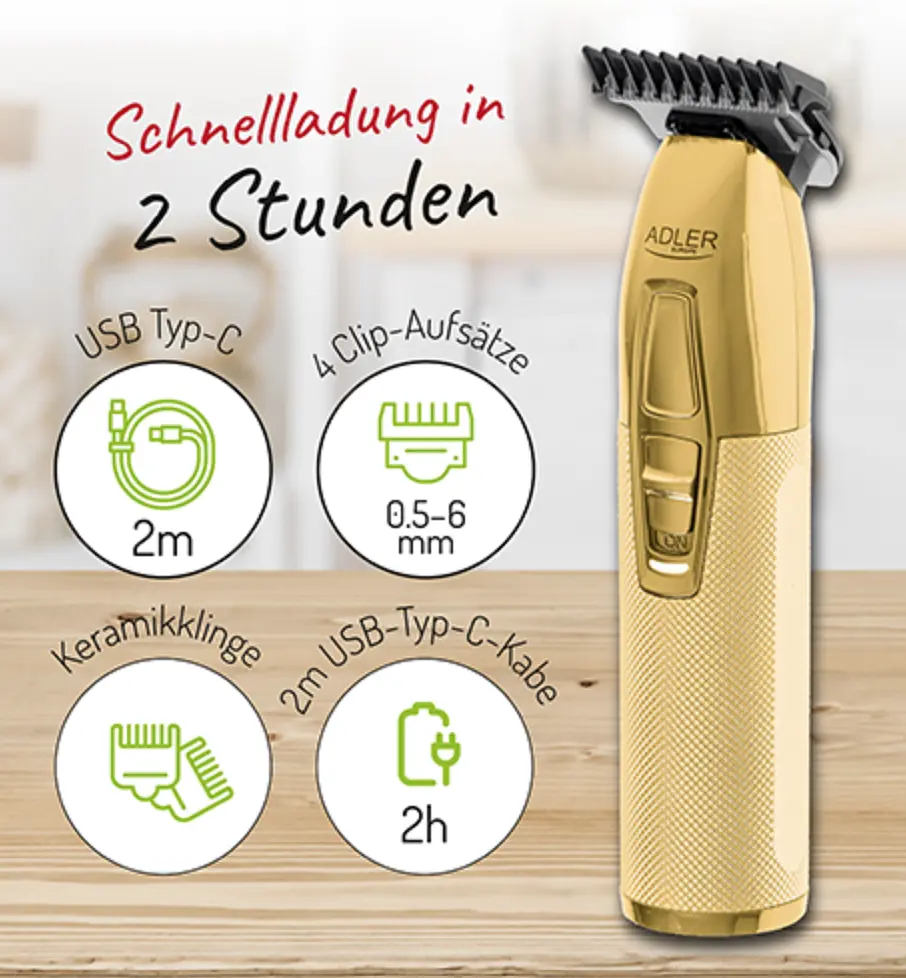 Профессиональный триммер для бороды Adler AD 2836g USB - фото 7