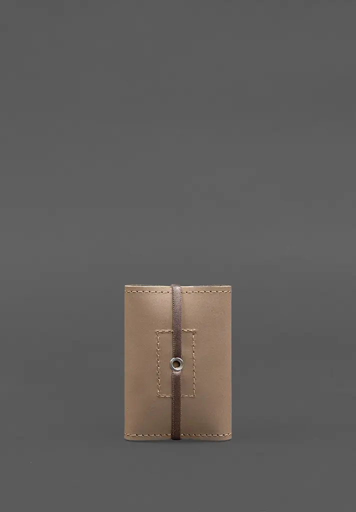 Кожаный кард-кейс 1.1 светло-бежевый Crazy Horse - фото 5