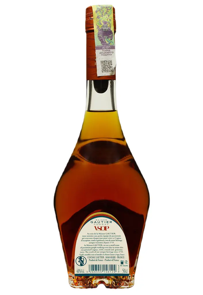 Коньяк Gautier VSOP 40% 0.5 л - фото 2