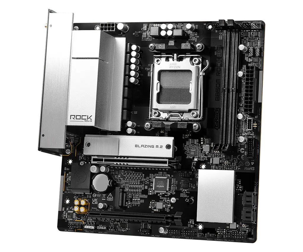 Материнська плата ASRock B850M Rock Wi-Fi Socket AM5 (B850M Rock WiFi) - фото 5