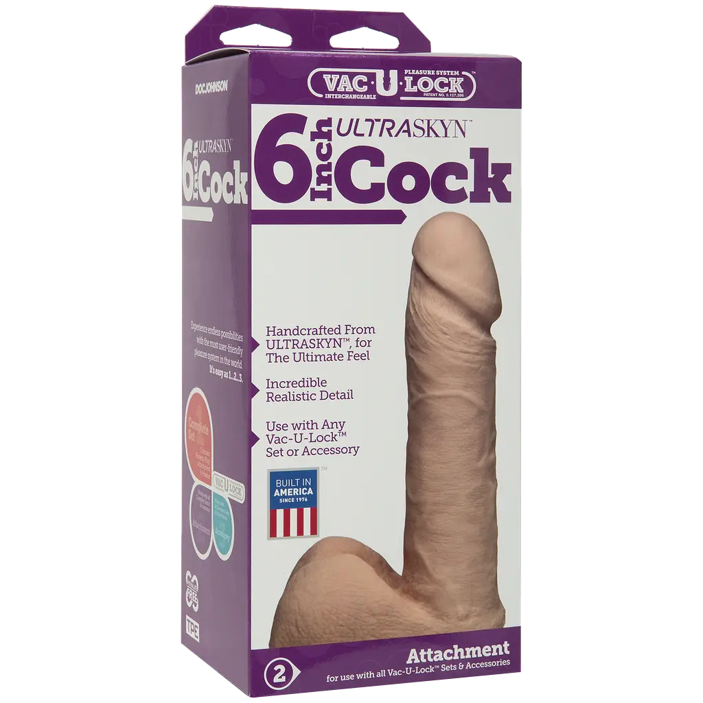 Фалоімітатор Doc Johnson Vac-U-Lock 6 Inch ULTRASKYN - фото 2