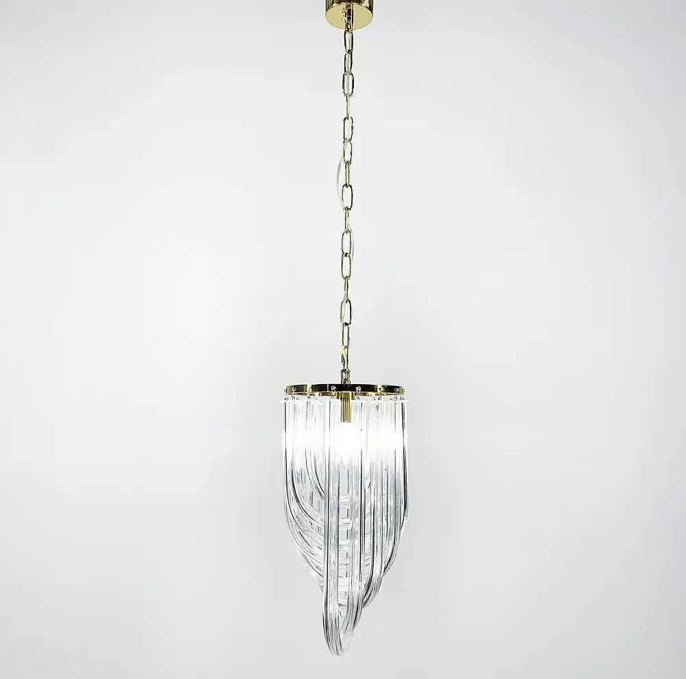 Подвесной светильник Flow Light в золотом каркасе Ø 30 см | Line F | Арт. SA36-300 - фото 11