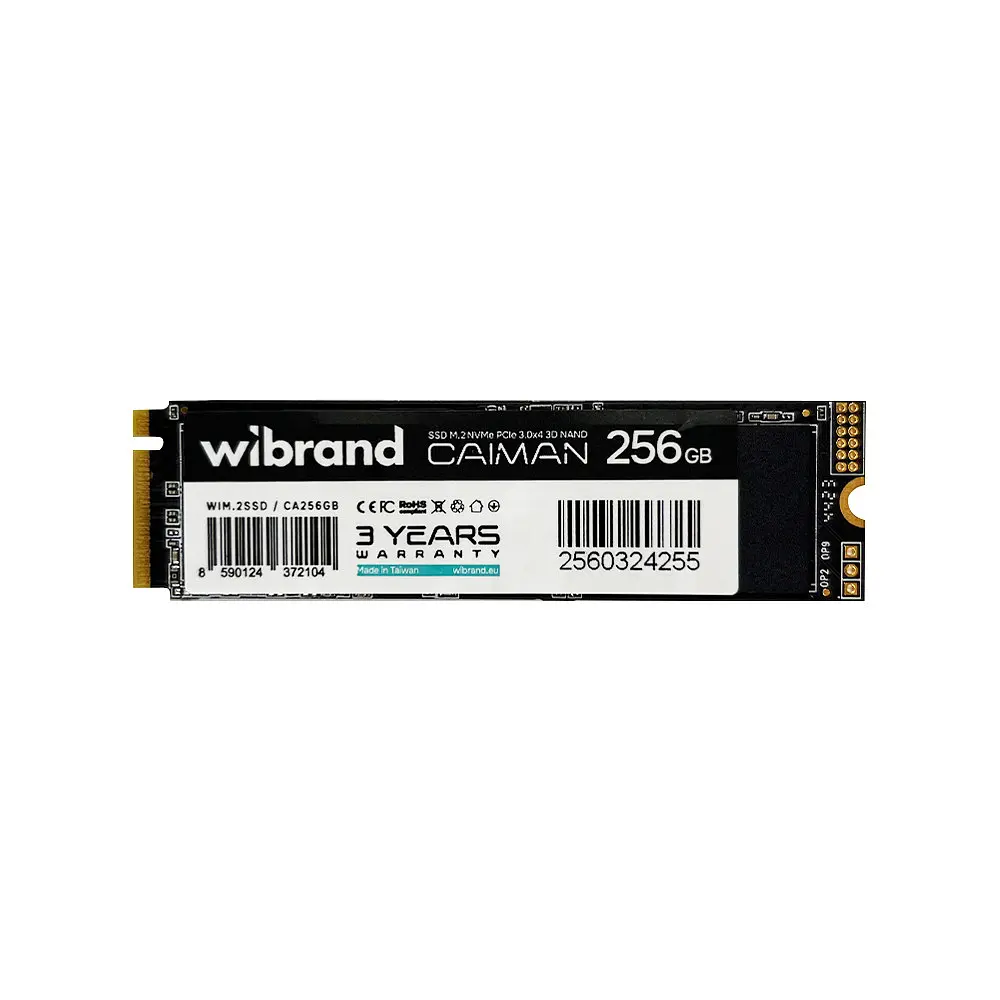 Накопичувач SSD M.2 Wibrand Caiman 256GB NVMe 2280 PCIe 3.0 3D NAND - фото 3