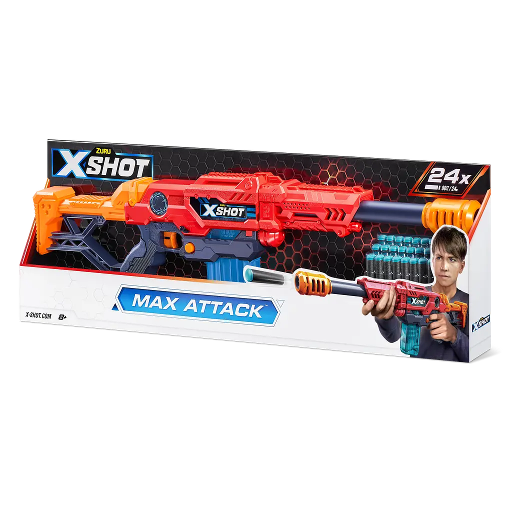 Бластер Zuru X-Shot Red Large Max Attack, 24 набоїв (3694R) - фото 5