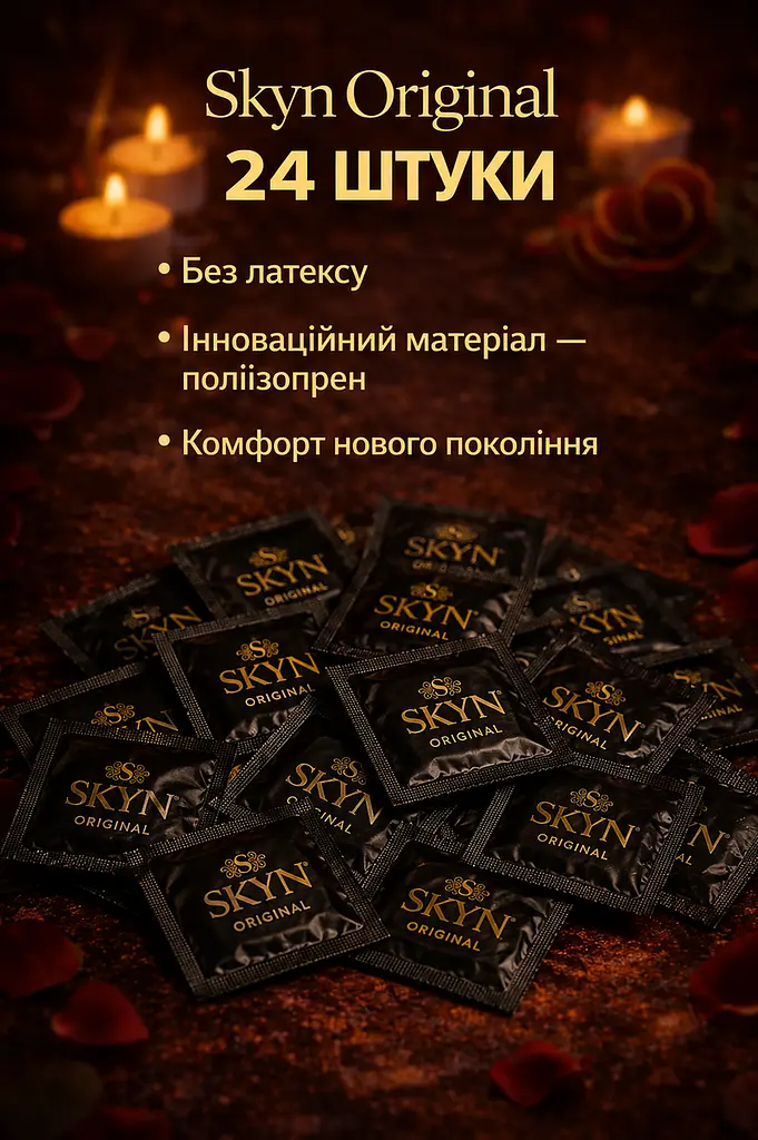 Презервативи Skyn Original безлатексні 24 шт поштучно — поліізопренові презервативи з природними відчуттями