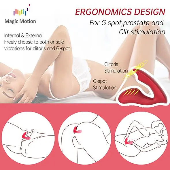 Смарт-вибратор Magic Motion Umi 9.5 см красный - фото 10