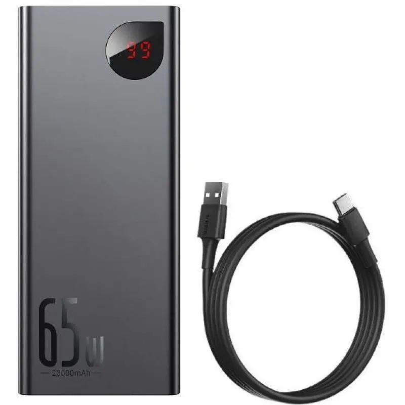 Павербанк Baseus Adaman 65W 20000mAh Black (PPIMDA-D01) - фото 7