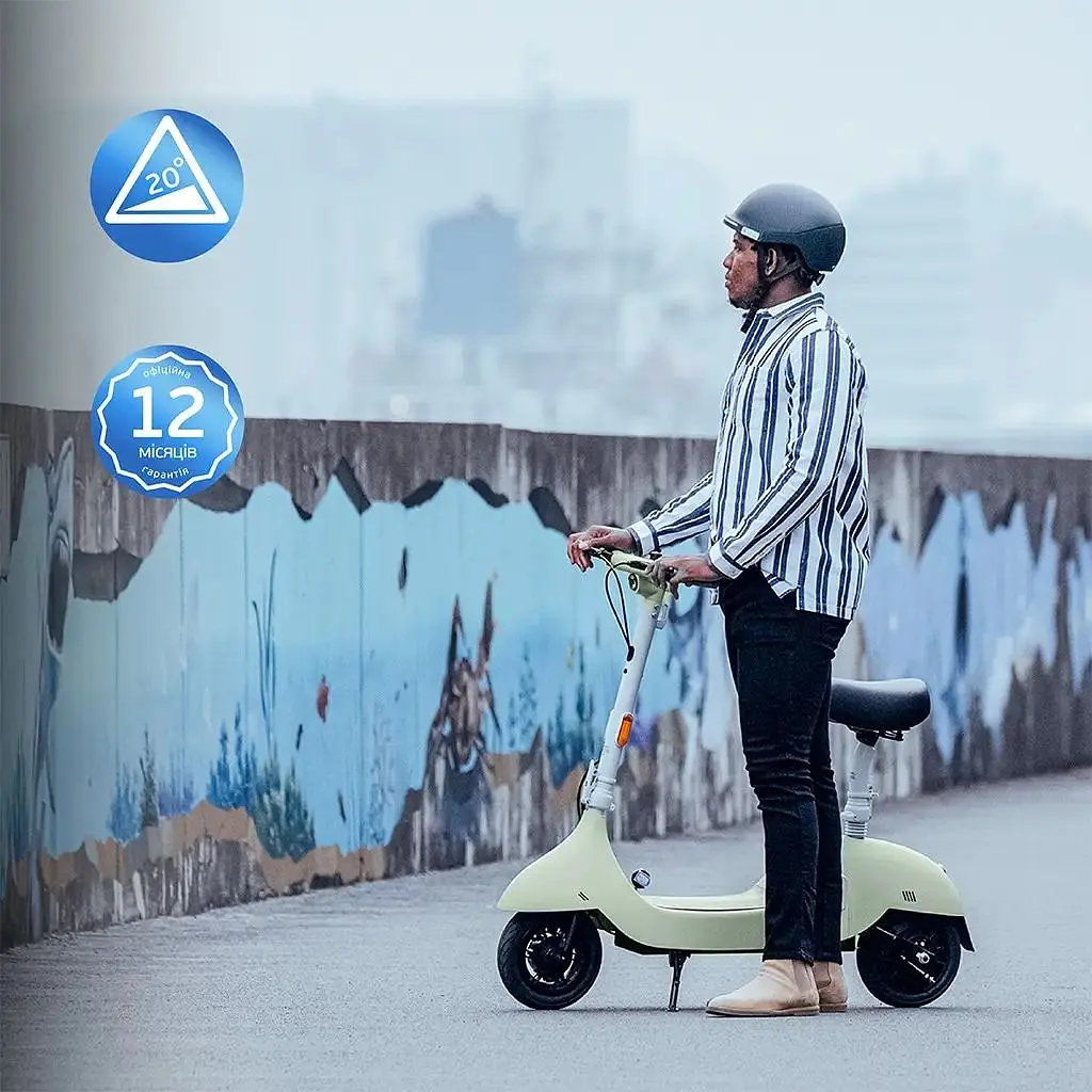 Електросамокат OKAI Ceetle PRO EA10C міський із сидінням складаний 900W батарея 10.4Ah пробіг до 55 км NFC App до 100 кг Mint Green - фото 10