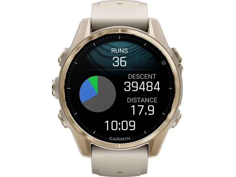 Спортивний годинник Garmin Fenix 8 43mm AMOLED Sapphire Soft Gold w. Fog Gray/Dark Sandstone S. Band (010-02903-10/11) - фото 8