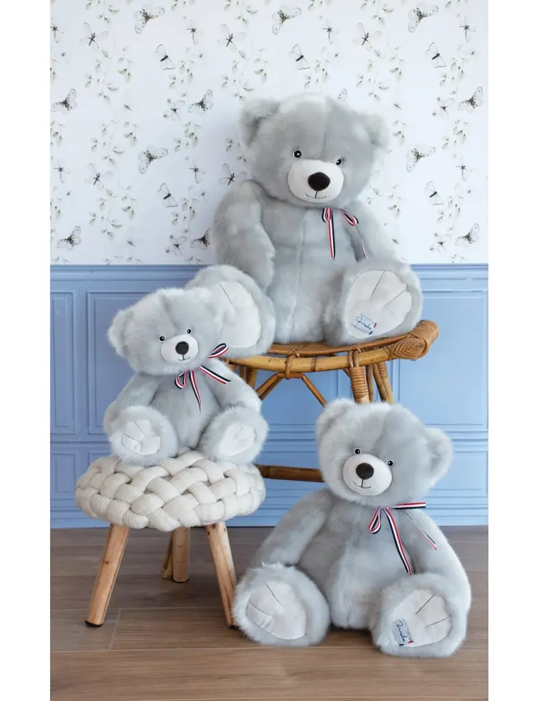 М'яка іграшка Ведмідь Mailou "Французький ведмідь", 65 см, сірий - фото 2