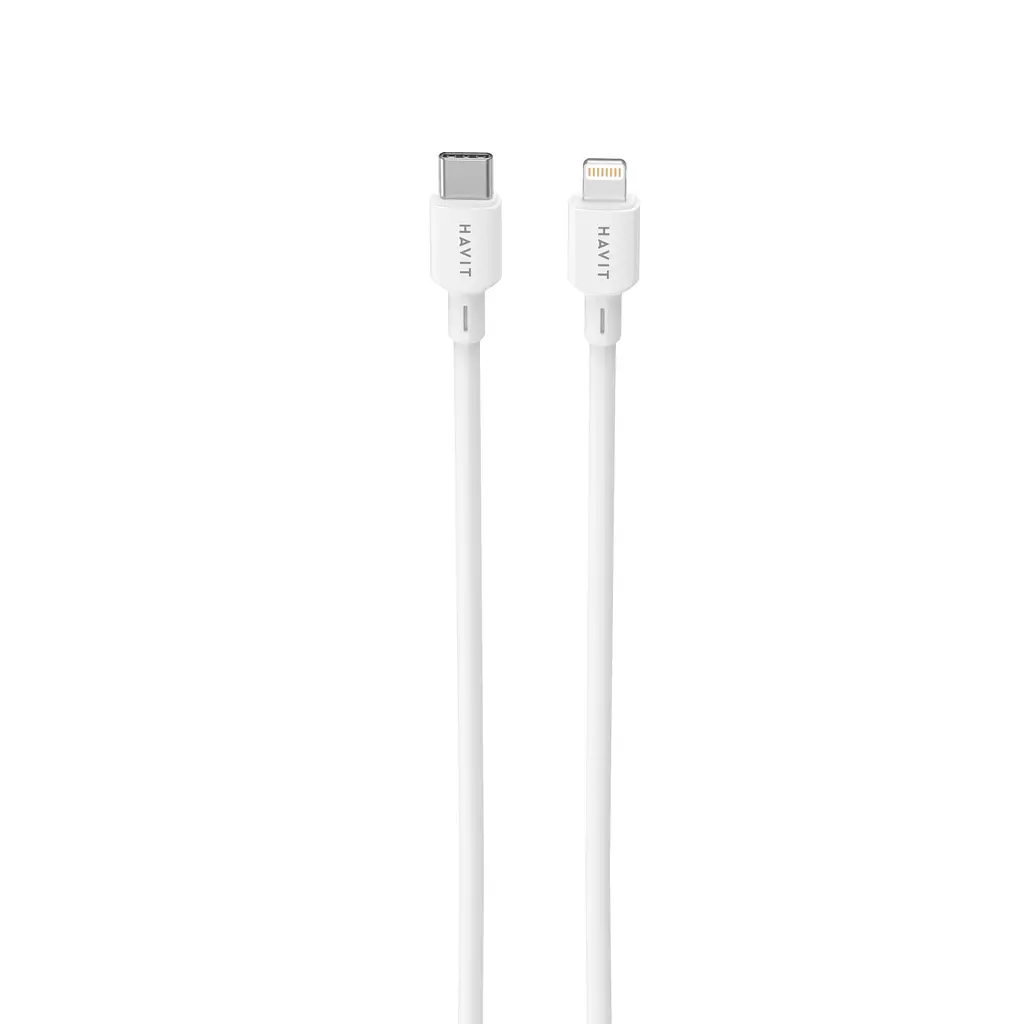 Кабель USB-C - Lightning Havit CBX311 PD30W 3A 2 м білий (HV-CBX311-WH) - фото 3