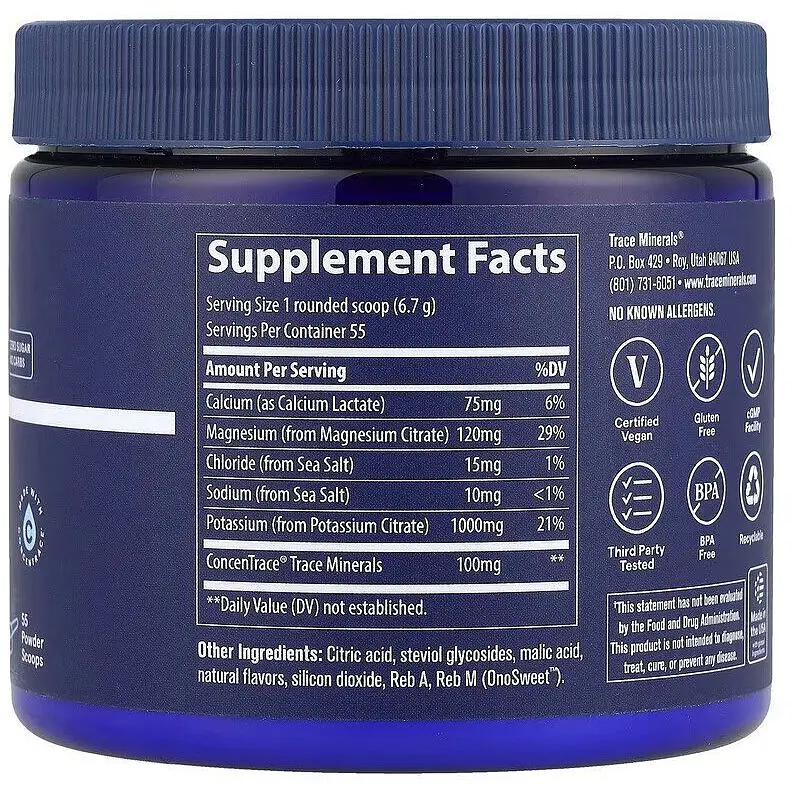 Кето-електролітний порошок Trace Minerals Keto Electrolyte Powder зі смаком лимона та лайма 369 г - фото 2