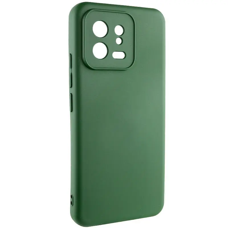 Чехол TPU GETMAN Liquid Silk Full Camera для Xiaomi 13 Pro Зеленый / Dark green - фото 2