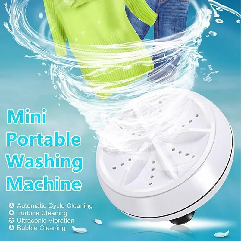 Міні пральна машина TURBINE WASH портативна ультразвукова - фото 5