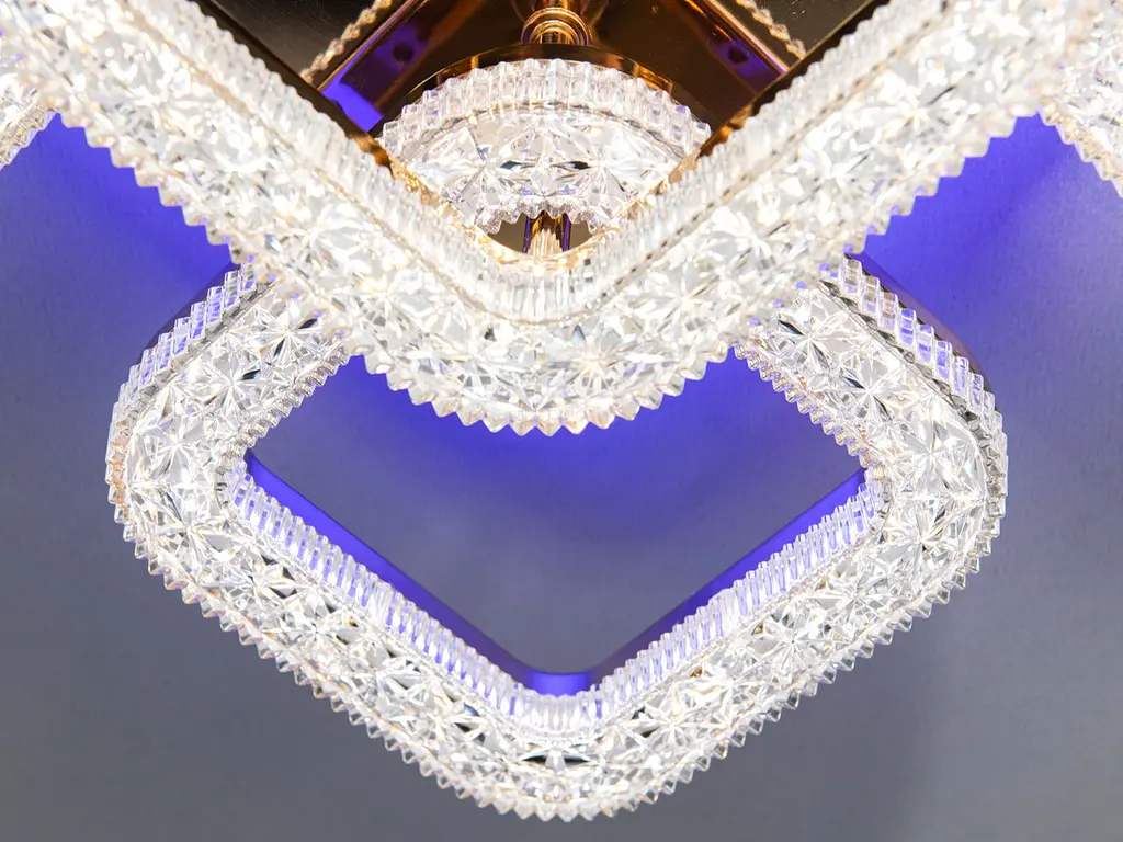 Люстра стельова LED Diasha S2205/4+1G, 65W, 3200K-6000K, золото, сучасний стиль, пульт, димер - фото 4