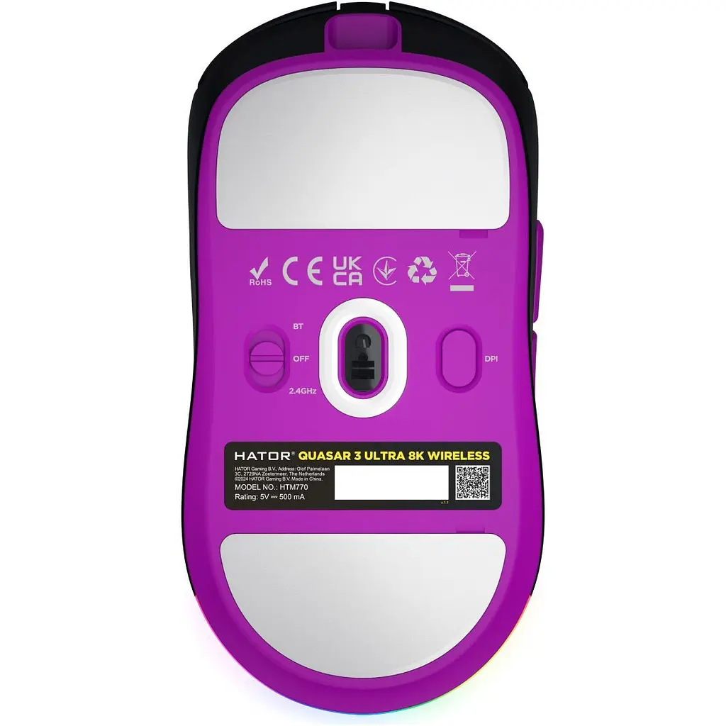 Миша Hator Quasar 3 Ultra 8K Wireless Black/Violet (HTM770) [127982] - фото 5
