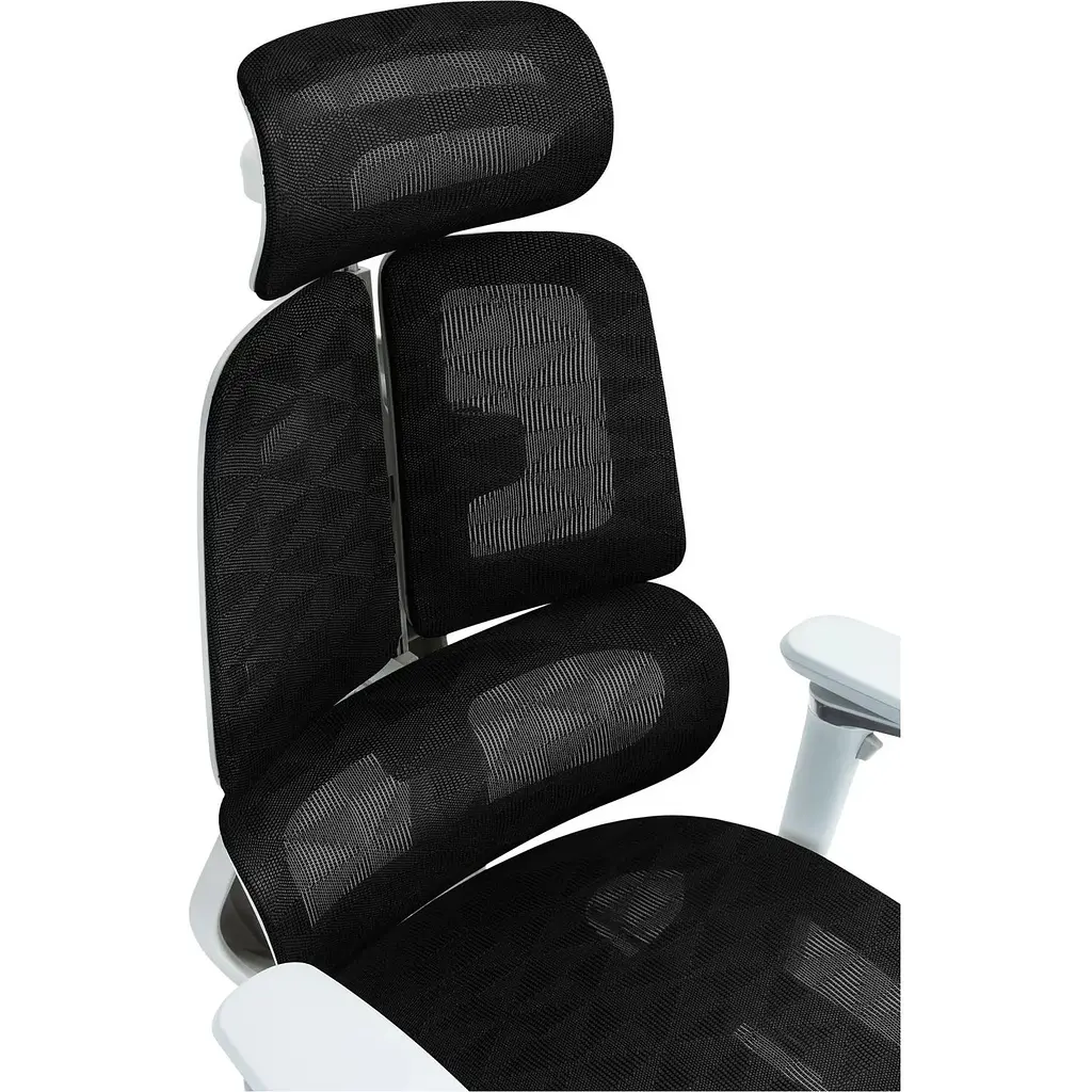 Офісне крісло GT Racer B-2450 White/Black [125571] - фото 4