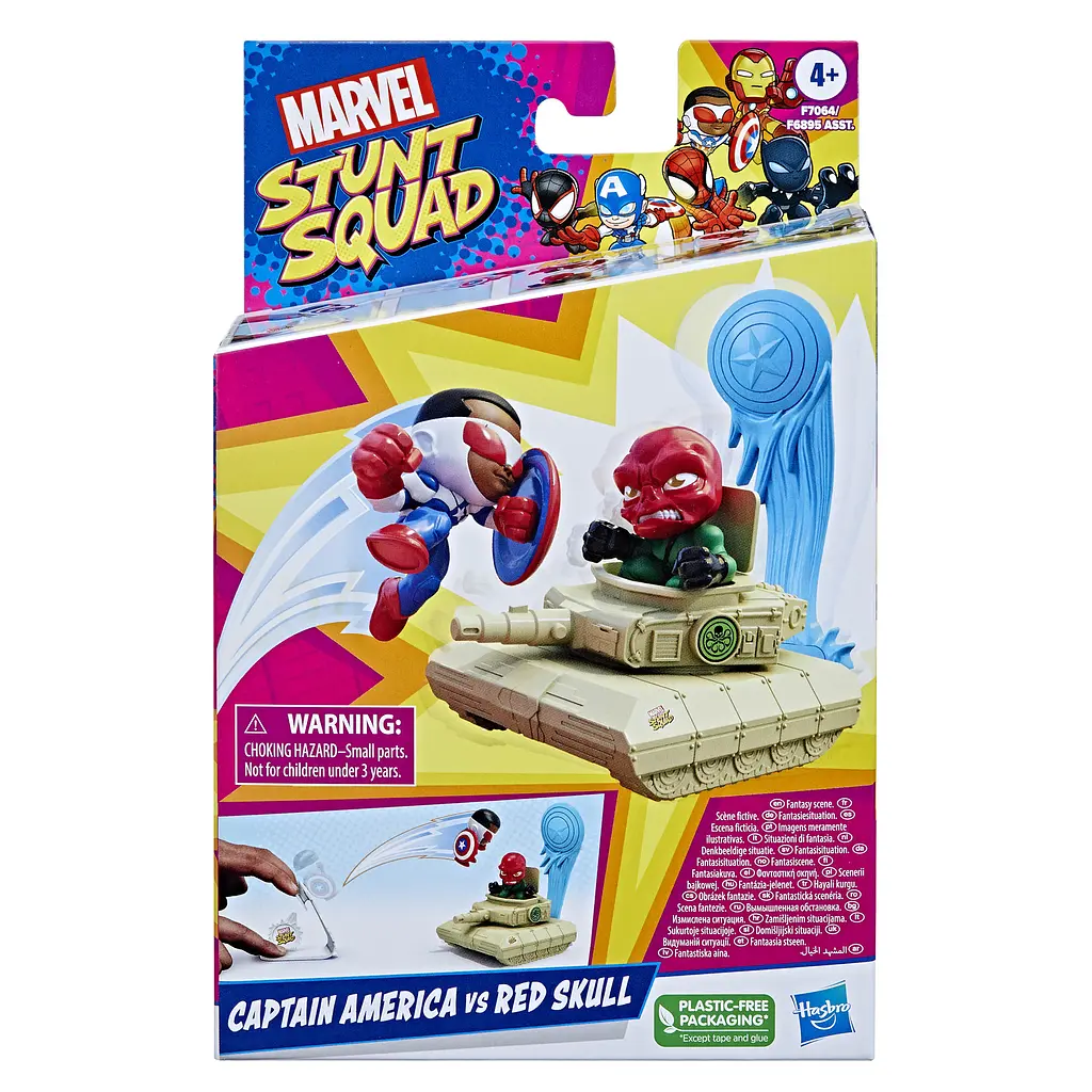 Набір іграшковий Hasbro Marvel Stunt Squad Герой проти лиходія Captain America vs Red Skull (F6895_F7064)  - фото 4