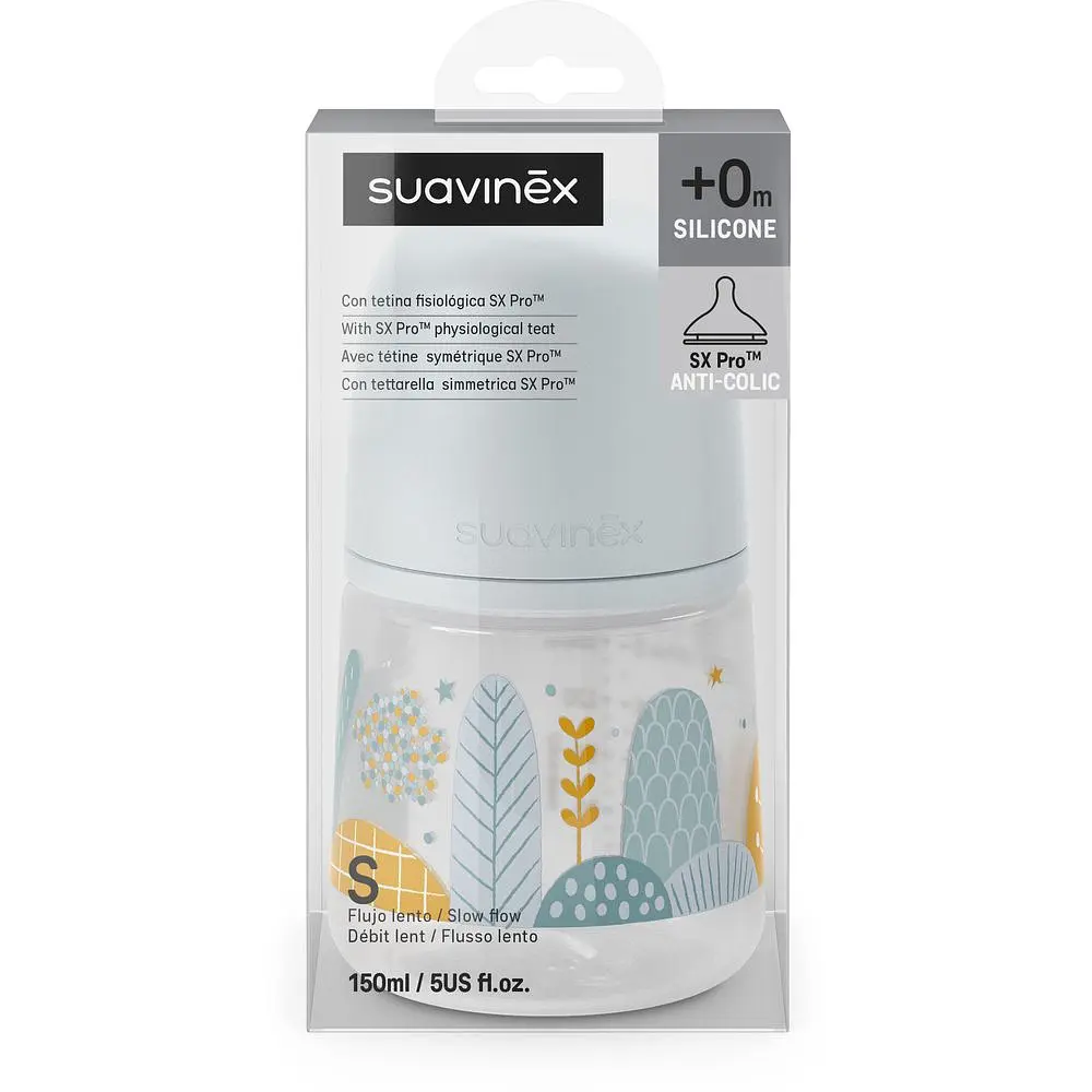 Пляшечка Suavinex Dreams фізіологічна соска повільний потік блакитна 150 мл - фото 2