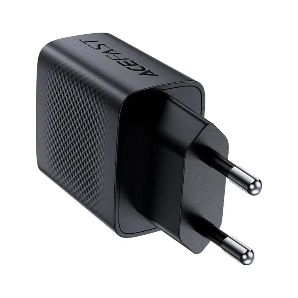 Зарядний пристрій Acefast USB-C 20W + Type-C cable A82 Fast Charger Black (6974316280057) - фото 2