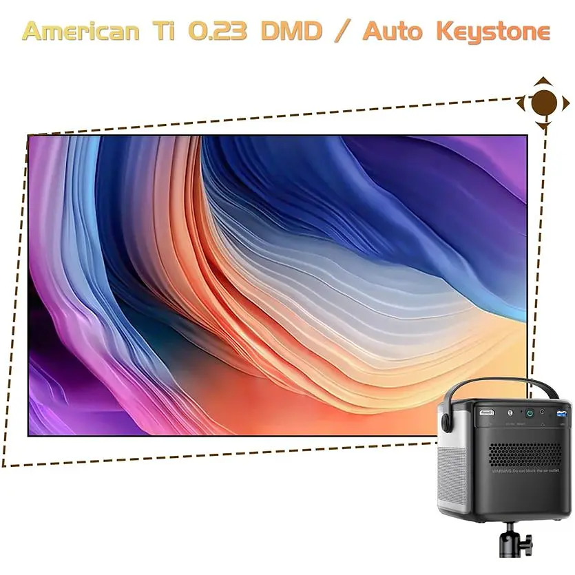 Портативный проектор Full HD TouYinger G5 с аккумулятором 15000 mAh XPRO (G5 (battery)_22399) - фото 7