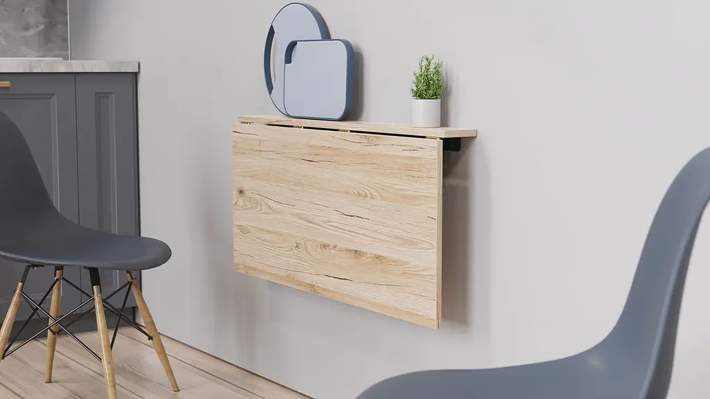 Обідній стіл-трансформер Ніка стіновий Ferrum-decor 420x900x500 Чорний метал ДСП Дуб Сан-Марино 16 мм (FRD-105165) - фото 4