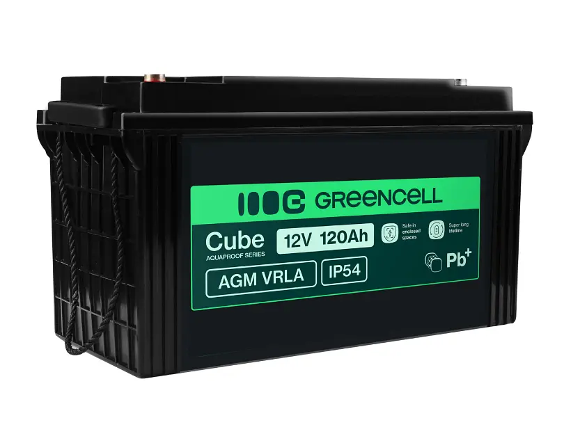 Акумулятор Green Cell AGM VRLA 12 V 120 Ah IP54 для фотоелектричних систем, яхт, човнів, сонячних панелей