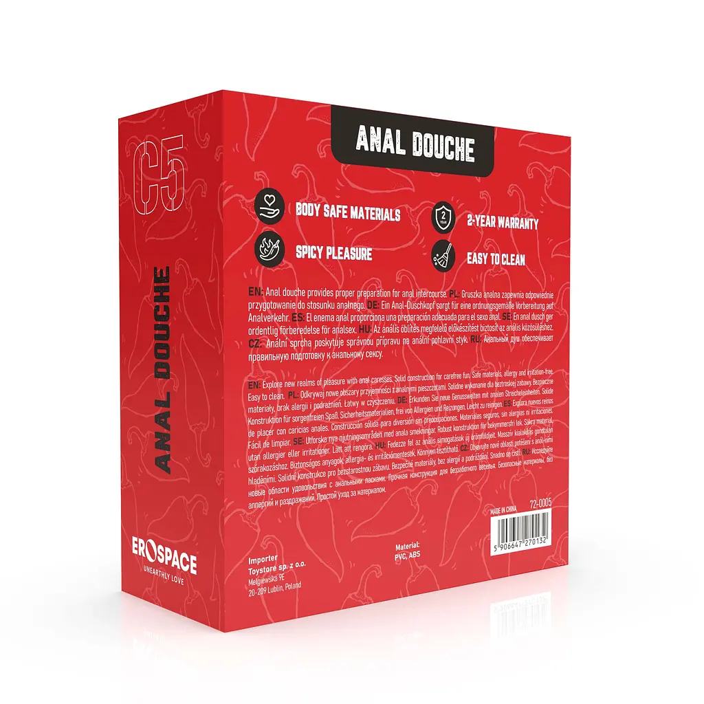 Анальний душ - Erospace Wild Play Anal Douche C5 - фото 9