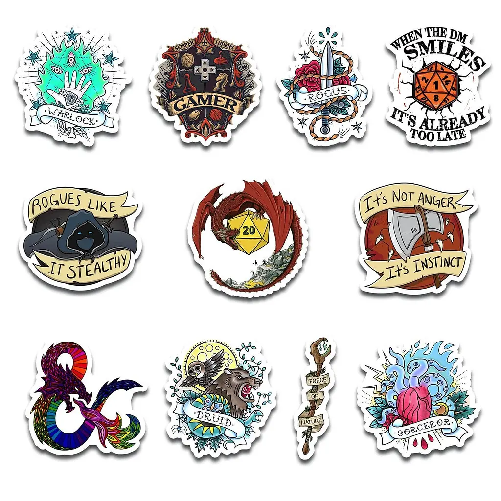 Стикерпак GeekLand Dungeons & Dragons 45 штук (SP DD 01) - фото 5