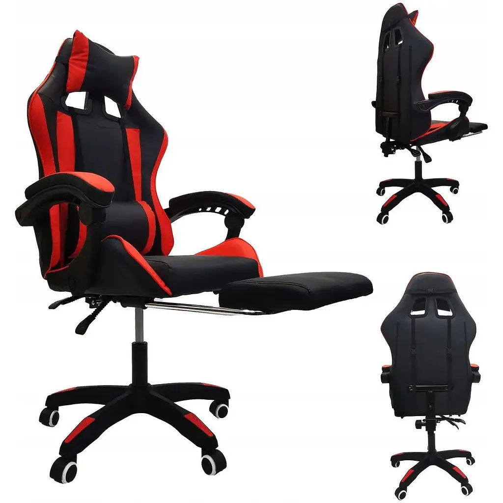 Компьютерное кресло Kontrast Viper Black-Red с функцией массажа - фото 4