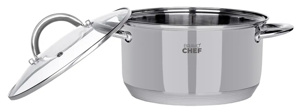 Каструля 18 см (2.6 л) з кришкою BRAVO CHEF kuh0016480 - фото 2