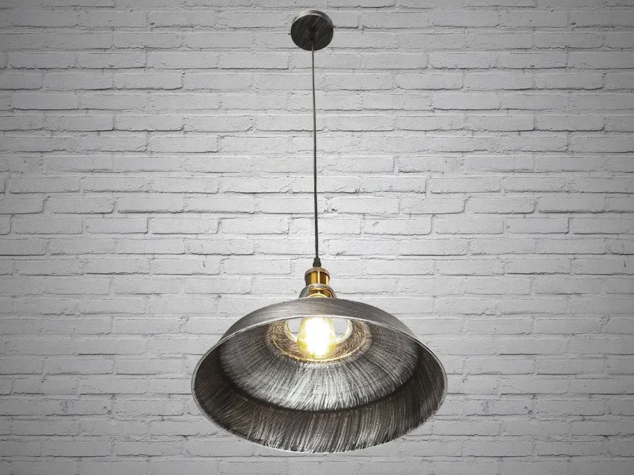 Подвесной светильник Diasha 6857-390-BK-SV Loft, 115 см, E27, металлический, регулируемая высота, диаметр 39 см - фото 3