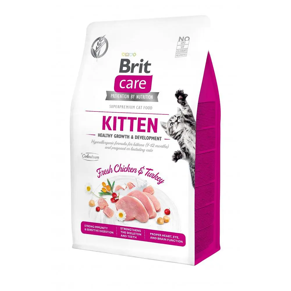 Сухий корм Brit Care Cat GF Kitten HGrowth & Development для кошенят, здоровий ріст і розвиток 400 г (арт.171279)