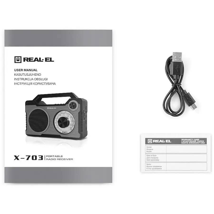 Радіоприймач Real-El X-703 Black (EL121800002) - фото 9