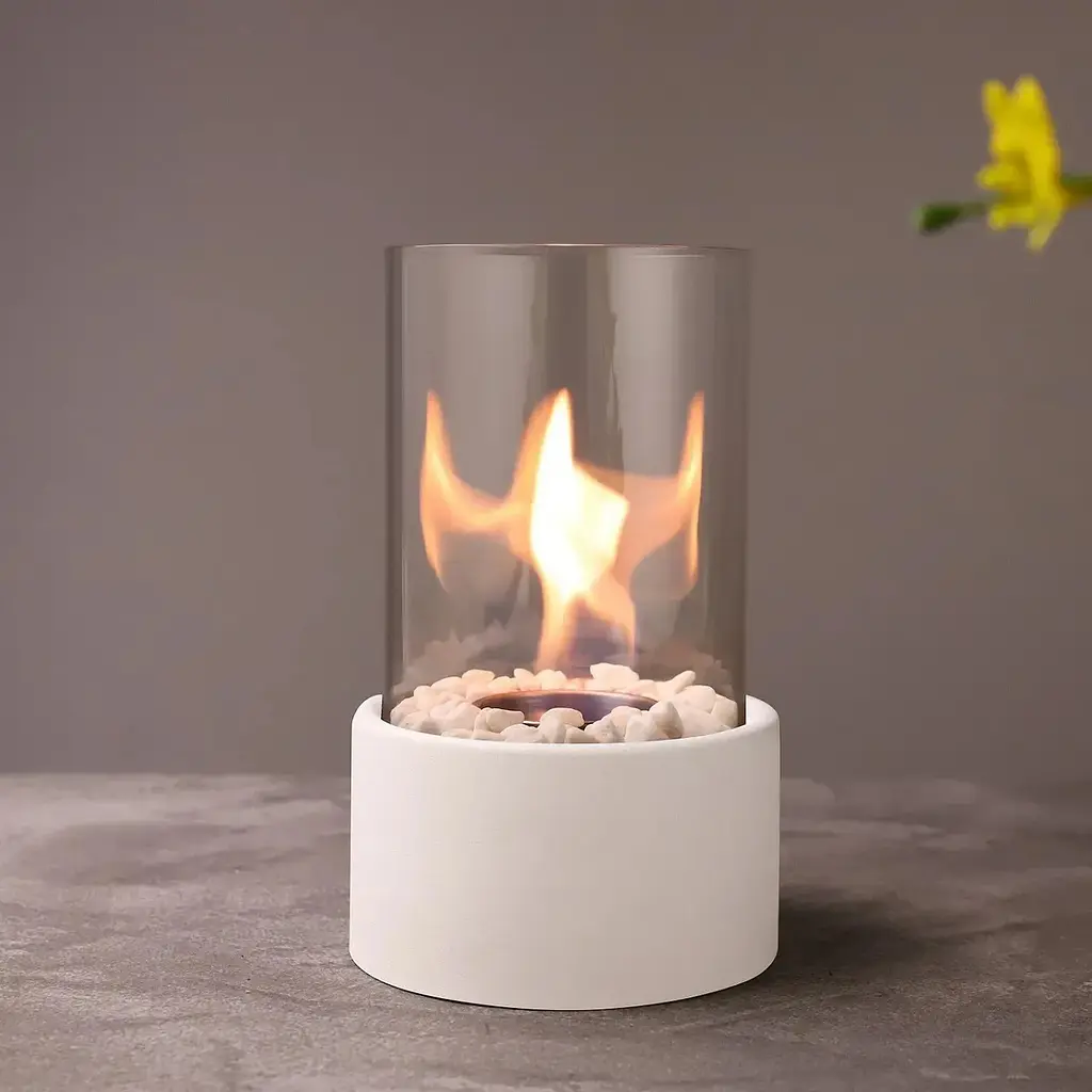 Настільний біокамін Білий, Ethanol Lamp камін на біопалищі для квартири, біокамін на етанолі - фото 6
