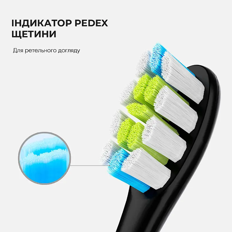 Насадка для зубной щетки Oclean Toothbrush Head for One SE Air F1 Plaque Control Brush Head Silver 2шт. P1C9 - фото 6