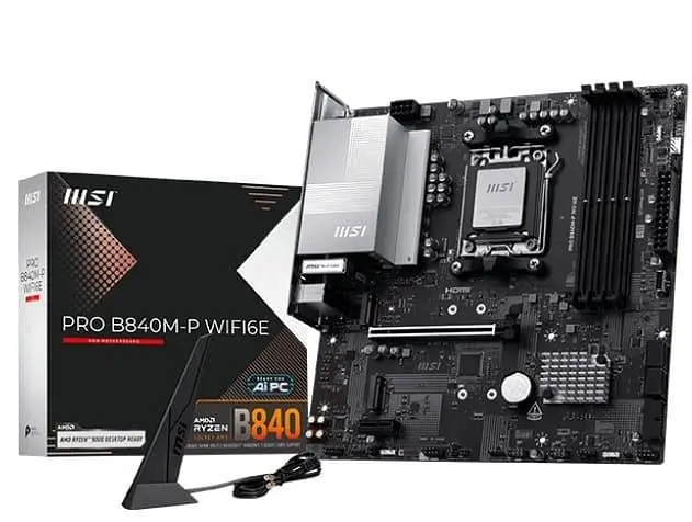 Материнська плата MSI PRO B840M-P WIFI6E (PRO B840M-P WIFI6E) (Socket AM5, AMD B840, Micro-ATX) - фото 5