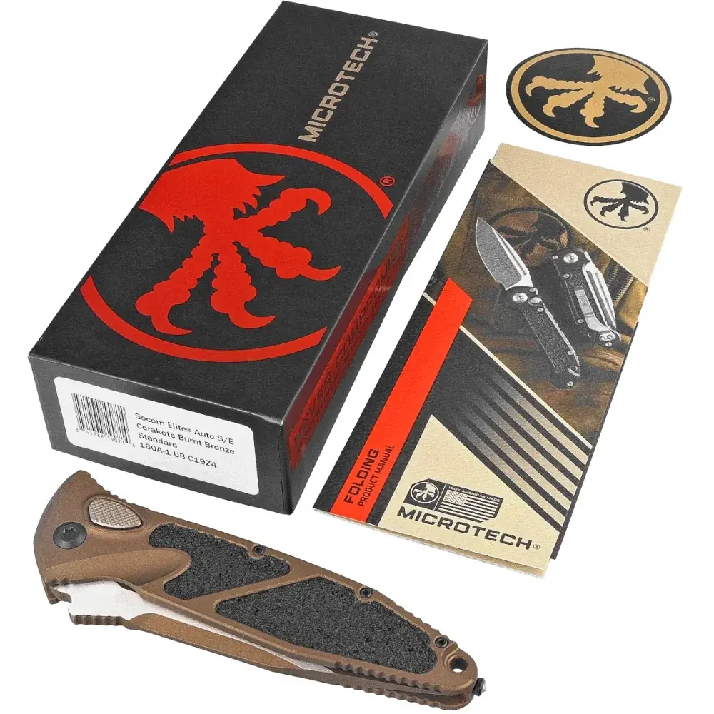 Ніж Microtech Socom Elite Auto Drop Point Cerakote Burnt Bronze - фото 4