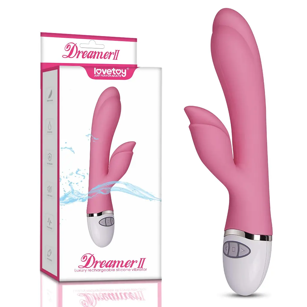 Вібратор-кролик Lovetoy Dreamer II 20.5 см рожевий - фото 14