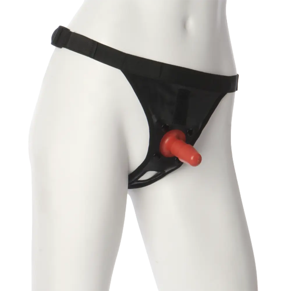 Страпон-трусики Doc Johnson Vac-U-Lock Ultra Harness черные универсальная система, регулируемые ремни - фото 3