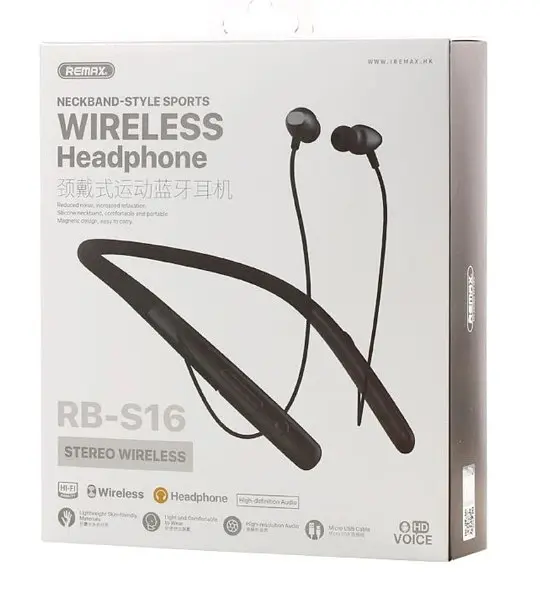 Bluetooth стерео гарнітура Remax RB-S16 вакуумні Black - фото 4