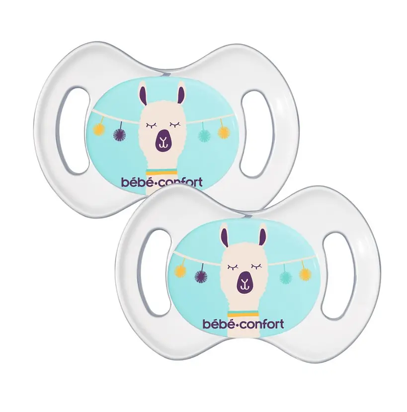 Пустушка силіконова Bebe Confort Newborn Physio Bolivia, анатомічна, 0-2 міс., 2 шт., блакитна (3104201750) - фото 2