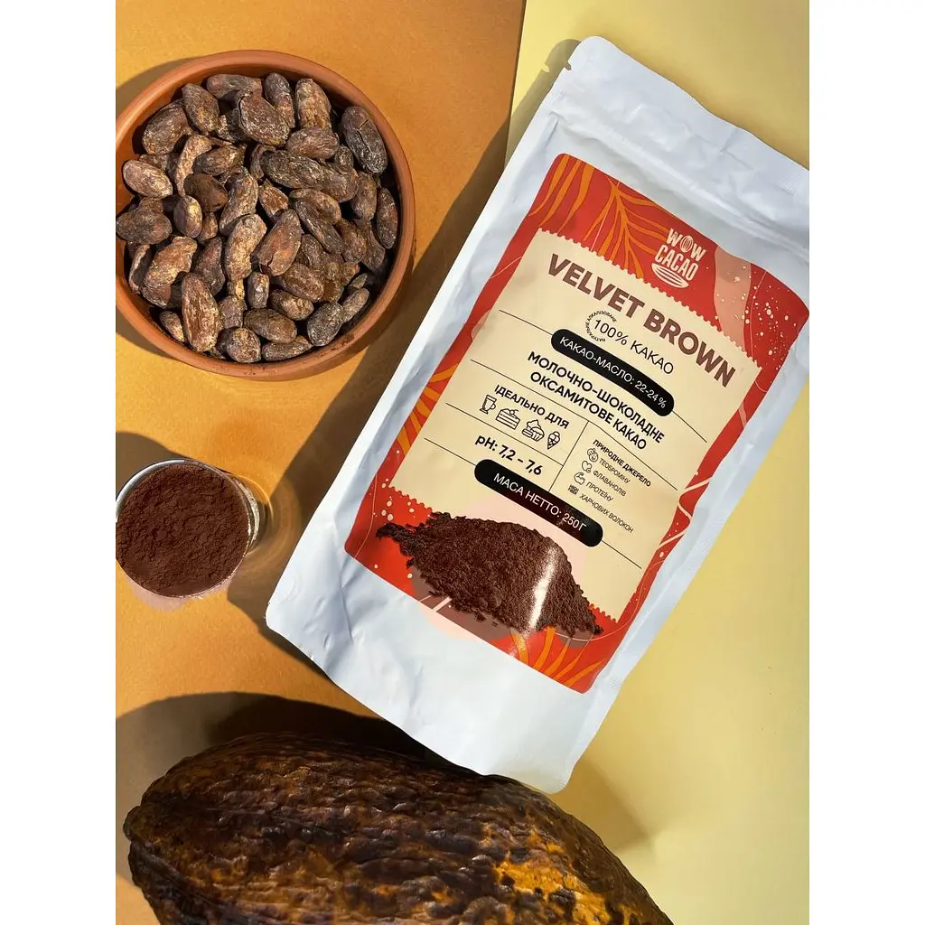 Какао-порошок Wow Cacao Velvet Brown 100% 250 г - фото 4