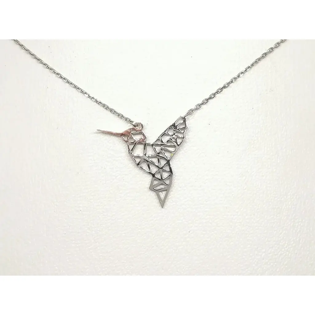 Серебряное колье Qvaliz Колибри. 908-01127 - фото 2