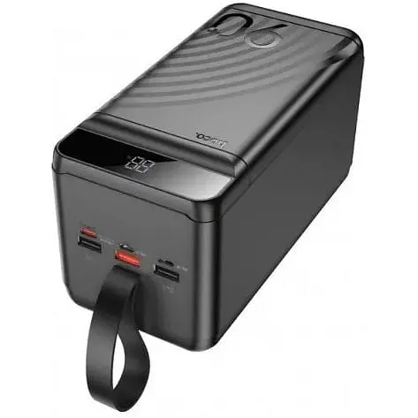 Портативна батарея Hoco J123D 90000mAh Element power bank with digital display чорна 6942007612104 - фото 2