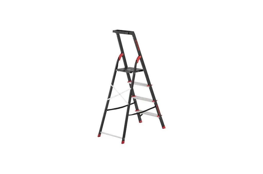 Стремянка стальная Intertool LT-0054 4 ступени высота до платформы 850 мм - фото 2